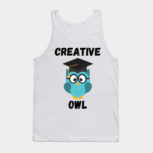 Creative Owl Tank Top by Valentin Cristescu